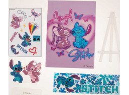 CRAFT ID Diamantové malování Angel a Stitch se stojánkem