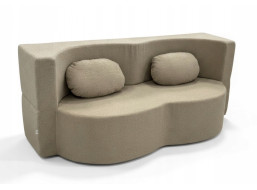 Pěnová pohovka BILL 200 - rozkládací - béžová