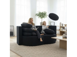 Pěnová pohovka BILL 200 - rozkládací - černá