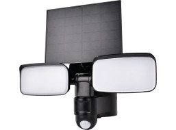 Solight LED solární osvětlení se senzorem, 9W, 850lm, 4000K, Li-Ion, černá