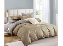 Ložní povlečení z mikrovlákna NATURAL TAUPE - 160x200 cm - šedé/béžové