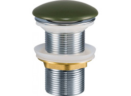 Click/clack zátka - bez přepadu - s keramickou hlavou - zelená matná