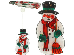 LED závěsná dekorace na okno - Sněhulák - 45 cm