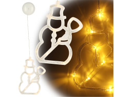 LED závěsná dekorace na okno - Sněhulák - 49 cm 10 LED