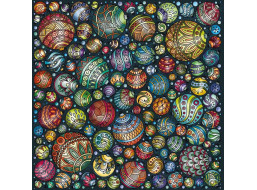 CURIOSI Čtvercové puzzle Palapeli: Barevné kuličky 248 dílků