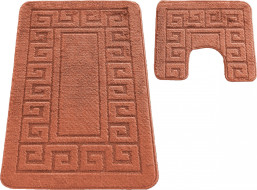 Sada koupelnových předložek s výřezem TÁŇA - greek - skořicová