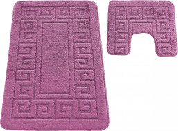 Sada koupelnových předložek s výřezem TÁŇA - greek - tmavě růžová