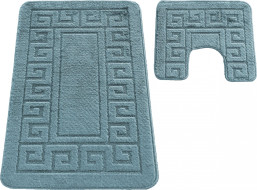 Sada koupelnových předložek s výřezem TÁŇA - greek - tmavě mátová