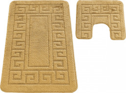 Sada koupelnových předložek s výřezem TÁŇA - greek - tmavě žlutá