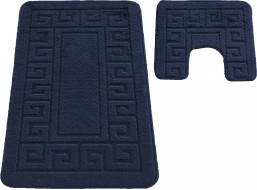 Sada koupelnových předložek s výřezem TÁŇA - greek - tmavě modrá