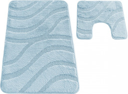 Sada koupelnových předložek s výřezem TÁŇA - symphony - světle modrá