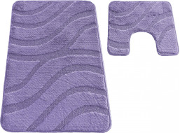 Sada koupelnových předložek s výřezem TÁŇA - symphony - tmavě fialová