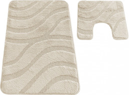 Sada koupelnových předložek s výřezem TÁŇA - symphony - perlová bílá