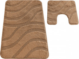 Sada koupelnových předložek s výřezem TÁŇA - symphony - světle hnědá