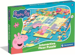 CLEMENTONI Podlahové puzzle s interaktivním perem Prasátko Peppa 24 dílků