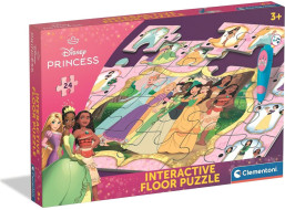 CLEMENTONI Podlahové puzzle s interaktivním perem Princezny 24 dílků