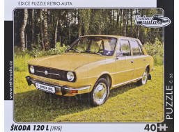 RETRO-AUTA Puzzle č.35 ŠKODA 120 L (1976) 40 dílků