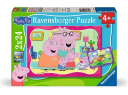 RAVENSBURGER Puzzle Prasátko Peppa 2x24 dílků