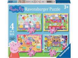 RAVENSBURGER Puzzle Prasátko Peppa na oslavě 4v1 (12,16,20,24 dílků)