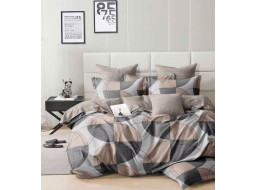 Ložní povlečení z mikrovlákna SATIN TAUPE - 160x200 cm - šedé/béžové