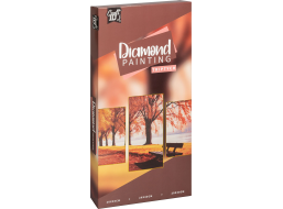 CRAFT ID Diamantové malování na rámu Krajina triptych 40x20 cm + 30x20 cm