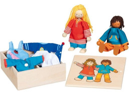 GOKI Panenky Fynja & Fabio s oblečením