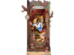 ROBOTIME Rolife DIY 3D Zarážka na knihy: Alenka v Říši divů s LED osvětlením 300 dílků