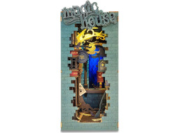 ROBOTIME Rolife DIY 3D Zarážka na knihy: Kouzelnická ulička s LED osvětlením 216 dílků