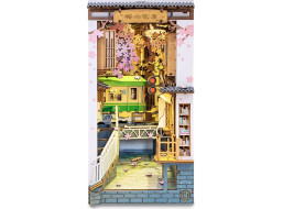 ROBOTIME Rolife DIY 3D Zarážka na knihy: Sakurová ulička s LED osvětlením 340 dílků