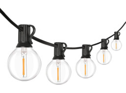 Solight LED venkovní balkonový řetěz s žárovkami, 10 žárovek, 5m+3m, 500lm, teplá bílá