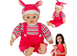 Dětská panenka Maya se zvukem - růžová - 40 cm