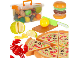 Potraviny ke krájení - zelenina, ovoce, pizza - 36 prvků