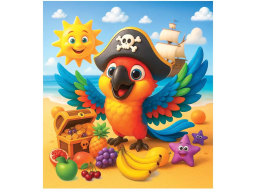 WOODEN CITY Dřevěné puzzle Pirátský papoušek 20 dílků