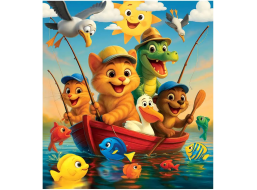 WOODEN CITY Dřevěné puzzle Rybaření 20 dílků