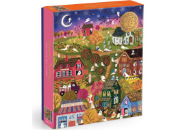 GALISON Metalické puzzle Strašidelná vesnice 1000 dílků