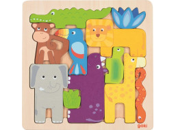 GOKI Obrysové puzzle Safari 11 dílků