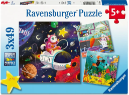 RAVENSBURGER Puzzle Profese z říše fantazie, 3x49 dílků