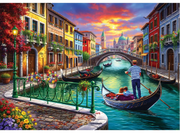 ANATOLIAN Puzzle Černá gondola XL 700 dílků