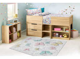 Dětský kusový koberec Bambino 1610 Butterflies cream, 80x150 cm