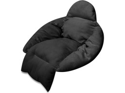 Podsedák LUARO XXL do houpacího křesla - černý