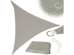 Ochranná trojúhelníková stínící plachta proti slunci LUARO - 3x3x3 m - šedá