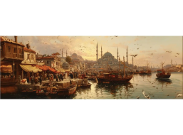 ANATOLIAN Panoramatické puzzle Starý Istanbul 1000 dílků