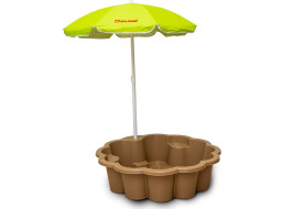 DOLONI Pískoviště Květina EKO hnědá se slunečníkem