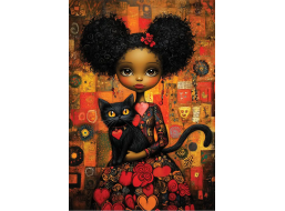 ANATOLIAN Puzzle Černá kočka 500 dílků