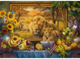 DINO Puzzle Z obrazu: Lvi 1000 dílků