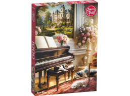 CHERRY PAZZI Puzzle Místnost s klavírem 1000 dílků