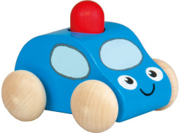 Pískací auto s majákem 1ks modrá