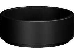 Kerasan OKE keramické umyvadlo na desku, Ø 40cm, černá mat 554131