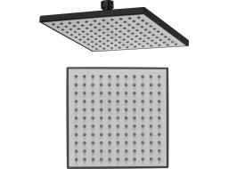 Aqualine Hlavová sprcha, 200x200mm, ABS/černá mat SC164B