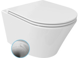 Sapho PACO závěsná WC mísa, Vortex Rimless, 36x53cm, bílá PZ1012V
